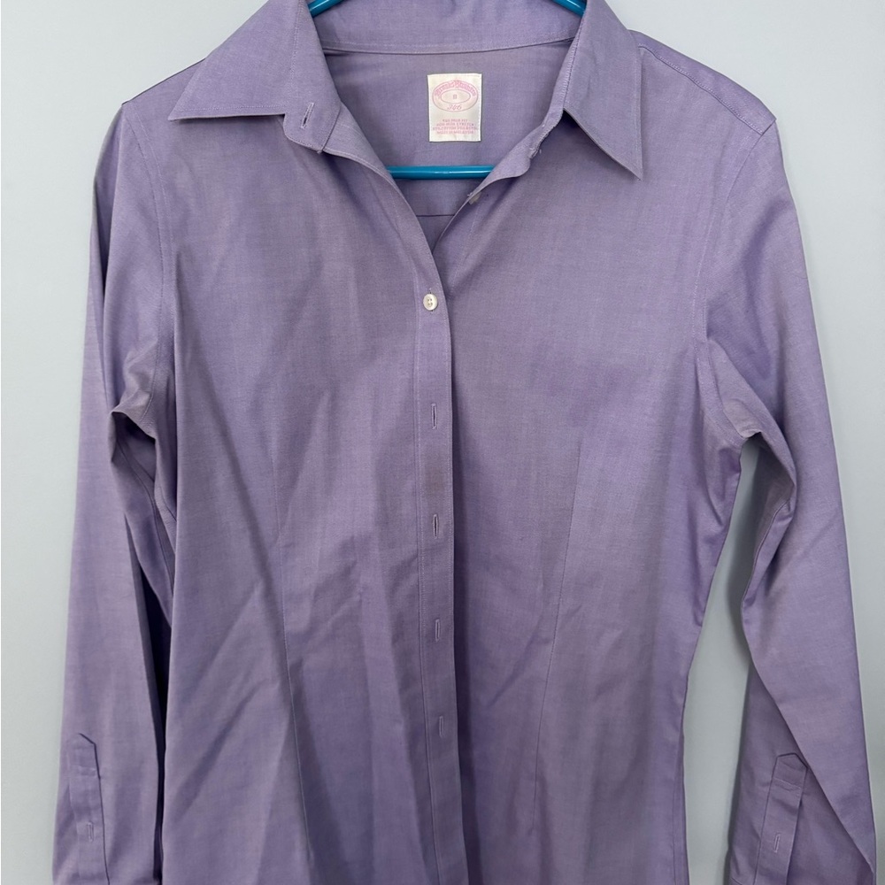 Purple Women's Brooks Brothers Button-Up Shirt